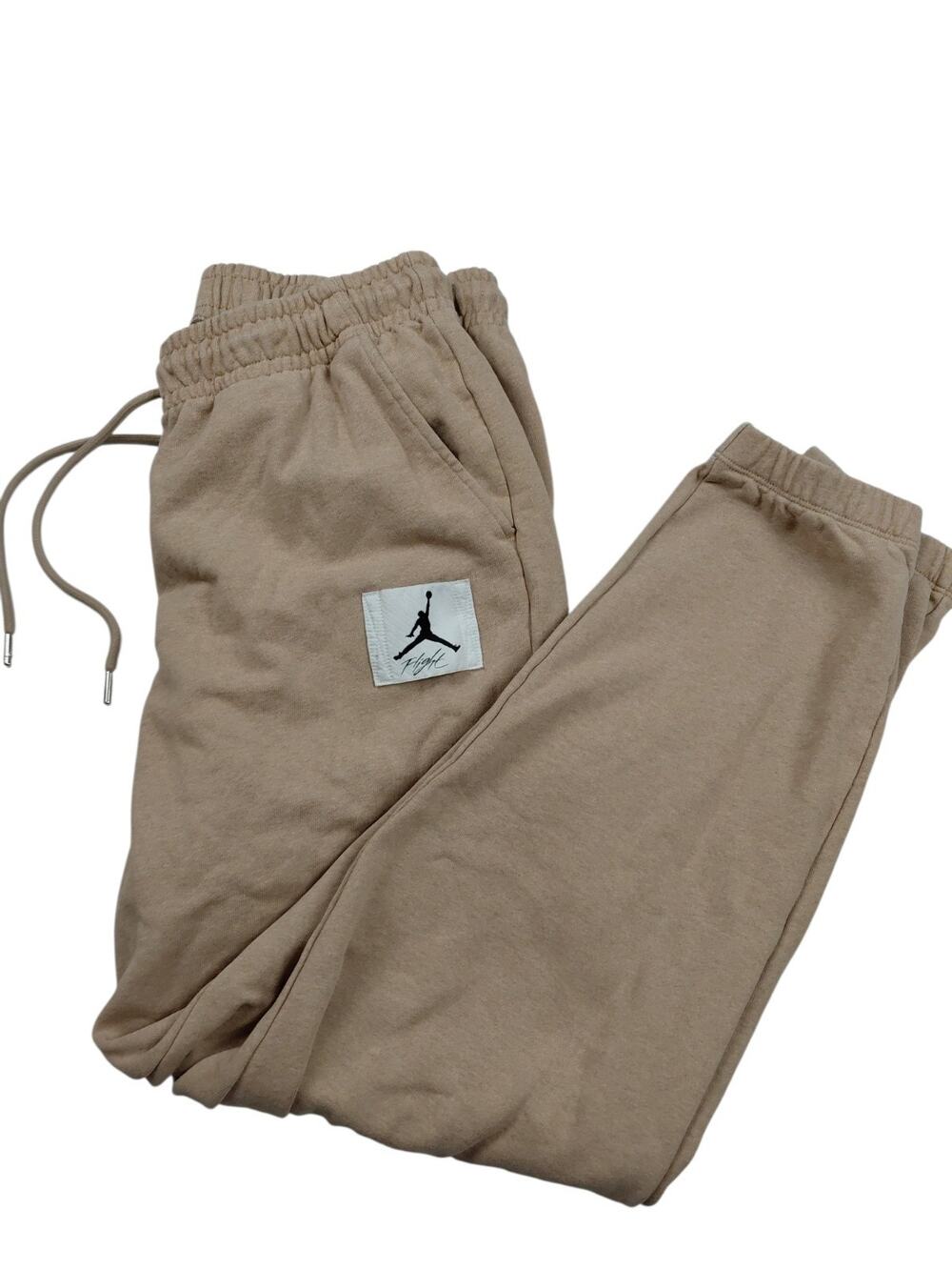 Jordan MEN'S Flight Fleece Jogger Pants - Size: XL DQ7468 201 - Hemp / Sail